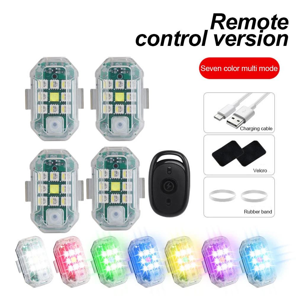 Drone Beacon Light - ワイヤレスリモコン LED 航空機ストロボライト車自動車オートバイバイクドローンスクーター衝突防止フラッシュ警告ランプ
