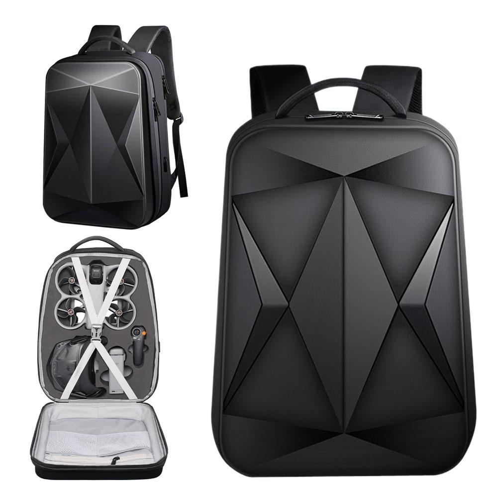 Drone Hard Shell Case - ハードシェルドローンバックパック DJI AVATA 360用 大容量ショルダー収納バッグ ポータブル耐衝撃キャリングケース