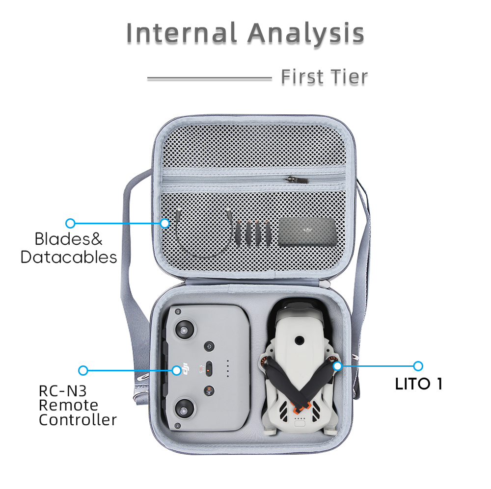 DJI LITO X1 1 RC N3 ポータブルハードシェ - Drone Hard Shell Case のレビューと価格